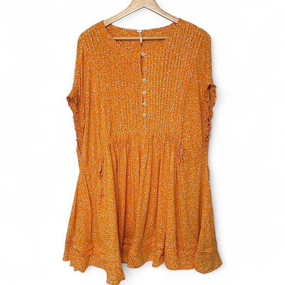 Free People One Fine Day Boho Ditsy Print Mini Dress (S) - Picture 2 of 12